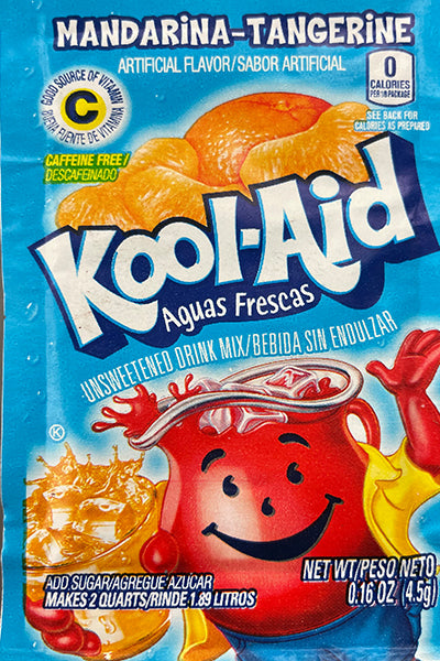 KOOL-AID Mandarina Tangerine UNSWEETENED soft drink mix Packets, 0.13-OUNCE