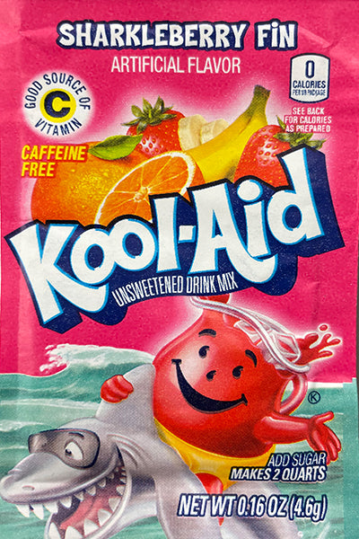 KOOL-AID Sharkelberry Finn UNSWEETENED soft drink mix Packets, 0.13-OUNCE