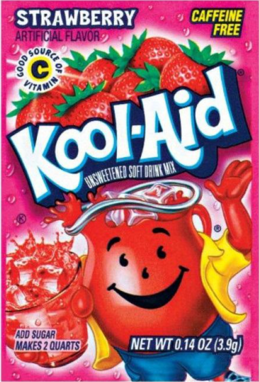 Kool-Aid Strawberry unsweetened soft drink mix Packets, 0.13-OUNCE