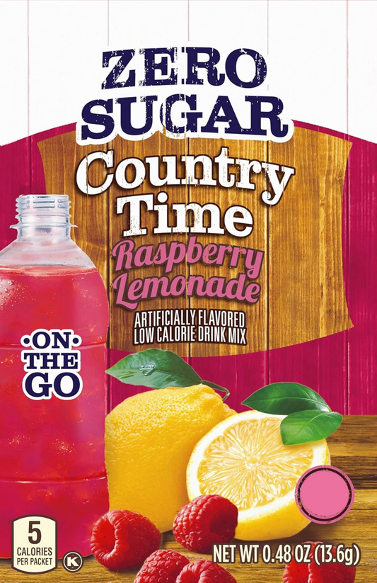 Country Time Raspberry Lemonade Zero Sugar On The Go singles