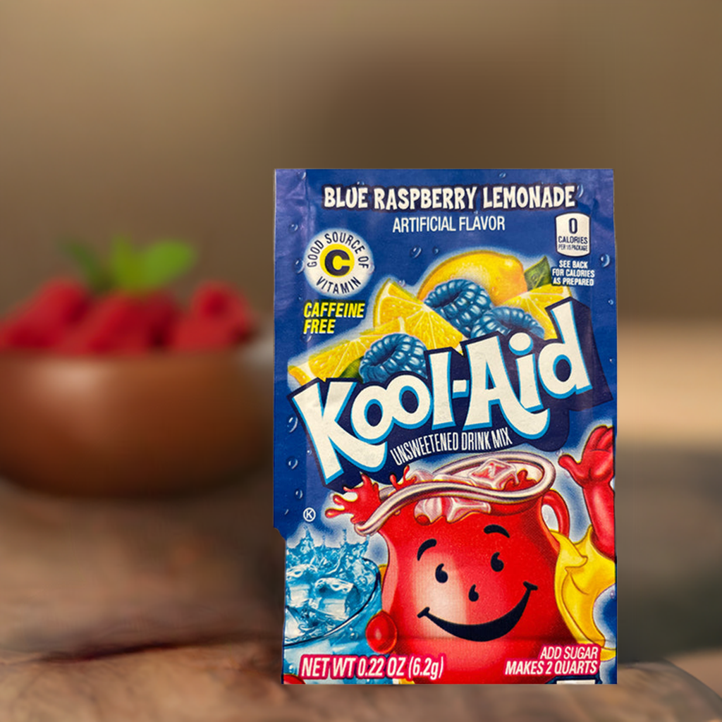 KOOL-AID Blue Raspberry Lemonade UNSWEETENED SOFT DRINK MIX Packets, 0.13-OUNCE