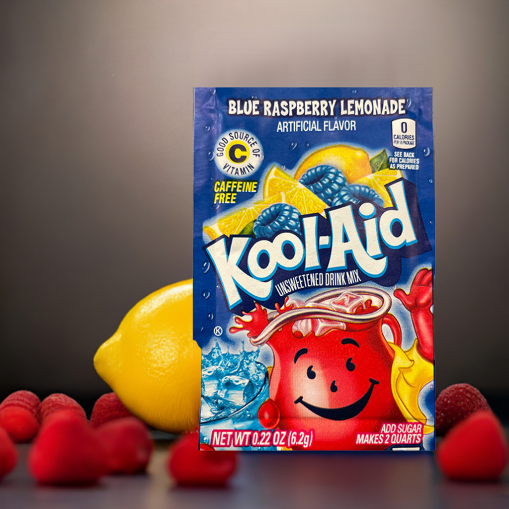 KOOL-AID Blue Raspberry Lemonade UNSWEETENED SOFT DRINK MIX Packets, 0.13-OUNCE