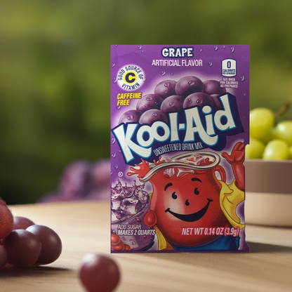 KOOL-AID Grape UNSWEETENED soft drink mix Packets, 0.13-OUNCE