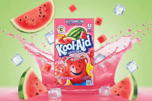 KOOL-AID Watermelon UNSWEETENED soft drink mix Packets, 0.13-OUNCE