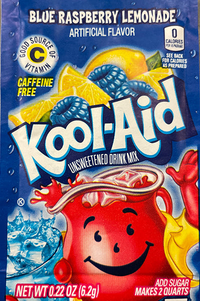 KOOL-AID Blue Raspberry Lemonade UNSWEETENED SOFT DRINK MIX Packets, 0.13-OUNCE