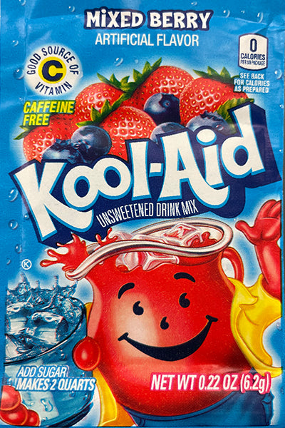 KOOL-AID Mixed Berry UNSWEETENED soft drink mix Packets, 0.13-OUNCE
