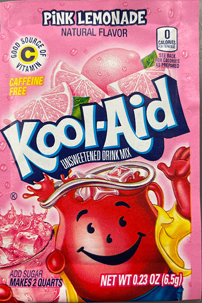 KOOL-AID Pink Lemonade UNSWEETENED soft drink mix Packets, 0.13-OUNCE